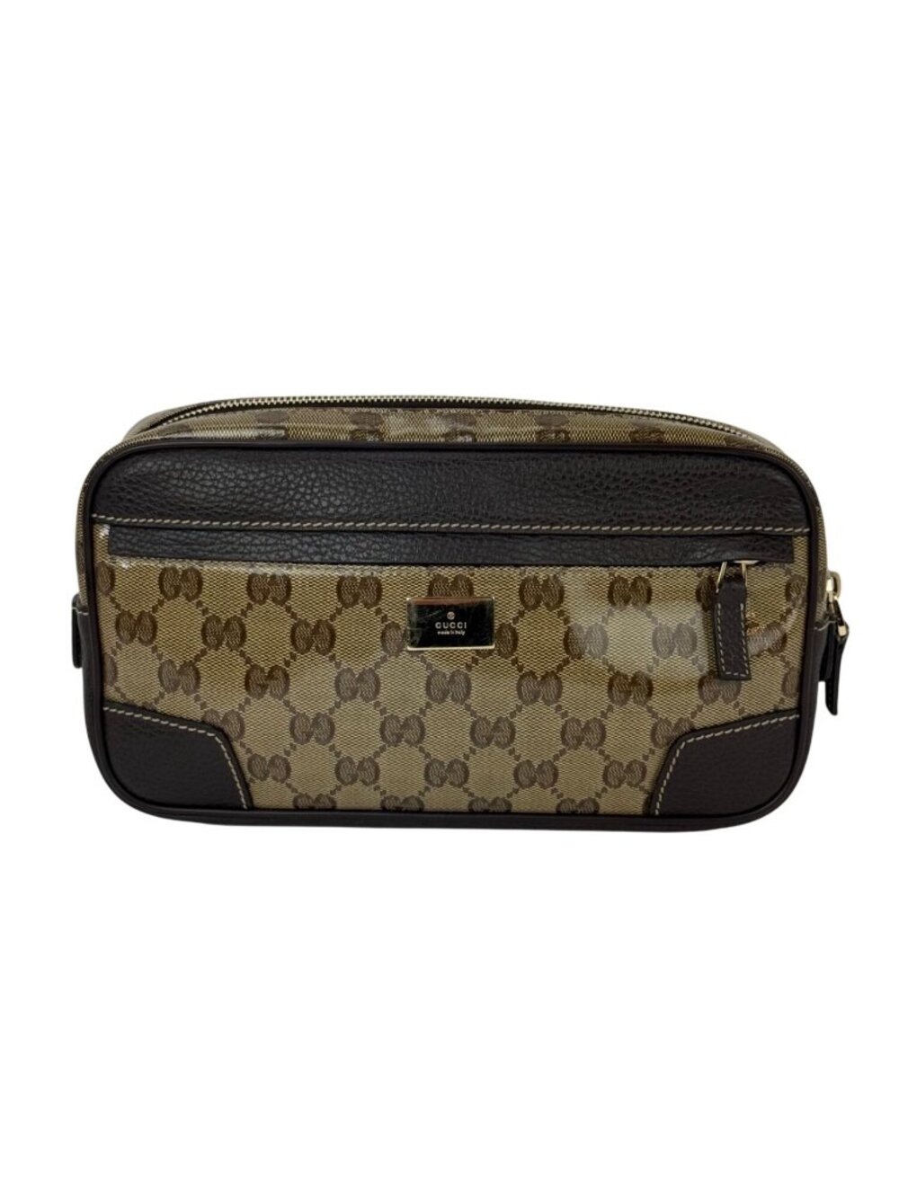 Gucci Crystal Coated GG Canvas Monogram Belt Sling Bag